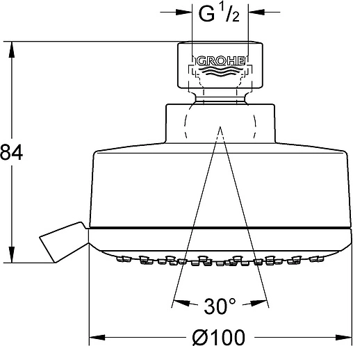 Лейка верхнего душа Grohe Tempesta Cosmopolitan хром/белый 27591001 Лейка верхнего душа Grohe Tempesta Cosmopolitan хром/белый 27591001