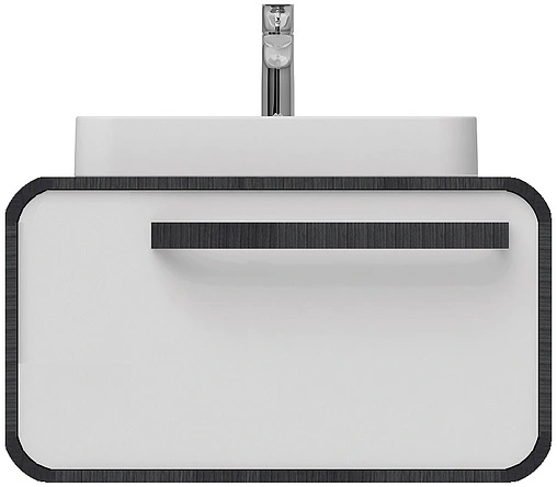 Тумба-умывальник подвесная ISVEA Soffice 80 дуб серый/белый 23SQS417085I+10SQ50048SV