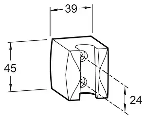 Держатель ручного душа Jacob Delafon хром E75063-CP, 2