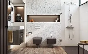 Тумба-умывальник подвесная Roca Inspira 100 зеркальный/тёмный дуб 851077403 Тумба-умывальник подвесная Roca Inspira 100 зеркальный/тёмный дуб 851077403, 3