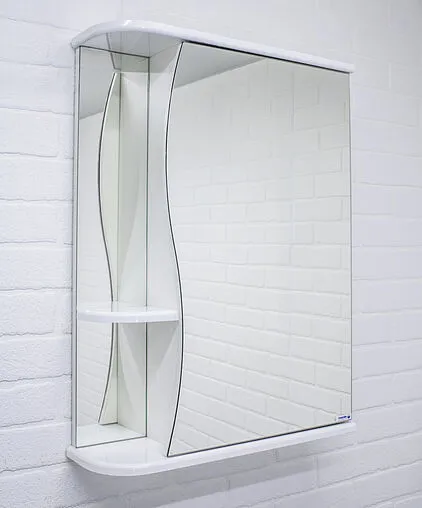 Шкаф-зеркало Айсберг Волна 1-50 R белый DA1031HZ