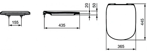 Крышка-сиденье для унитаза с микролифтом Ideal Standard Tesi Silk Black черный матовый T3527V3