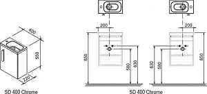 Тумба под умывальник подвесная Ravak Chrome 40 белый X000000538 Тумба под умывальник подвесная Ravak Chrome 40 белый X000000538, 2