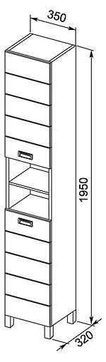Шкаф-колонна Aquanet Доминика 35 170801