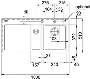Мойка кухонная Franke Mythos MTK 651-100 R антрацит 124.0380.243 Мойка кухонная Franke Mythos MTK 651-100 R антрацит 124.0380.243, 2