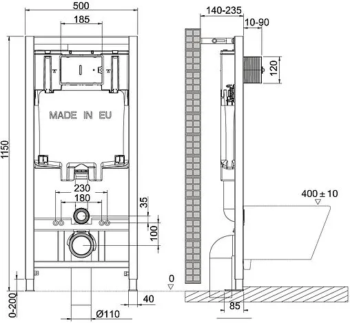 Комплект 5 в 1 Lemark Peneda+Bit Florex White 100801419 с кнопкой Bit 9801005 хром глянцевый