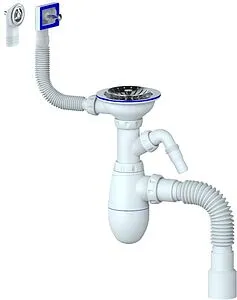 Сифон бутылочный для мойки с переливом Unicorn В427Р Сифон бутылочный для мойки с переливом Unicorn В427Р, 1