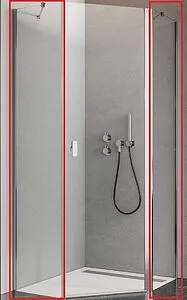 Комплект неподвижных сегментов 1000x1000мм прозрачное стекло Radaway NES PTJ 100 Z x 100 S 10052100-01-01, 1