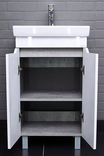 Тумба-умывальник напольный Айсберг Мечта 50 белый/бетон DM2331T+4607152361544