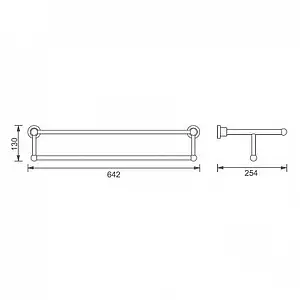 Полка для полотенец Aquanet брашированная бронза 3862 Полка для полотенец Aquanet брашированная бронза 3862, 2