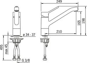 Смеситель для кухни Oras Aquita хром 2920F, 2