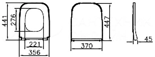 Крышка-сиденье для унитаза с микролифтом VitrA Integra Square белый 191-003-009 Крышка-сиденье для унитаза с микролифтом VitrA Integra Square белый 191-003-009