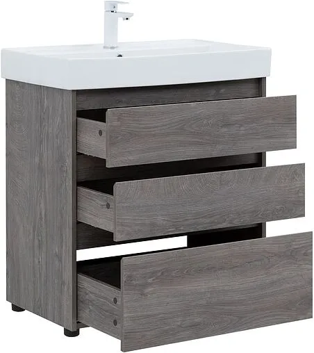 Тумба под умывальник напольная Aquanet Nova Lite 75 дуб рошелье 00302473