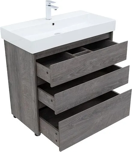 Тумба-умывальник напольная Aquanet Nova Lite 85 дуб рошелье 00302476+