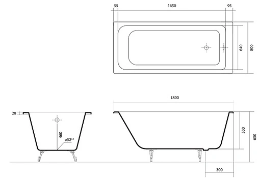 Ванна чугунная Aquatek Дельта 180х80 AQ8980F-00 Ванна чугунная Aquatek Дельта 180х80 AQ8980F-00