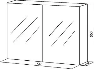 Шкаф-зеркало Am.Pm Spirit 60 молочный дуб M70MCX0600OF, 2