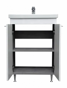 Тумба под умывальник напольная Домино Промо 60 белый/бетон DP2618T, 4