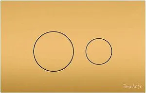 Клавиша смыва для унитаза Toni Arti Baglio TA-0083 золото матовое Клавиша смыва для унитаза Toni Arti Baglio TA-0083 золото матовое, 1