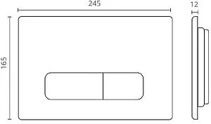 Клавиша смыва для унитаза CTESI Keen BK0202100 хром глянцевый, 2