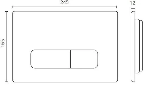 Клавиша смыва для унитаза CTESI Keen BK0202100 хром глянцевый