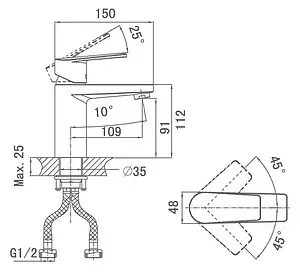 Смеситель для раковины D&K Lessing Rhein хром DA1322101 Смеситель для раковины D&K Lessing Rhein хром DA1322101, 2