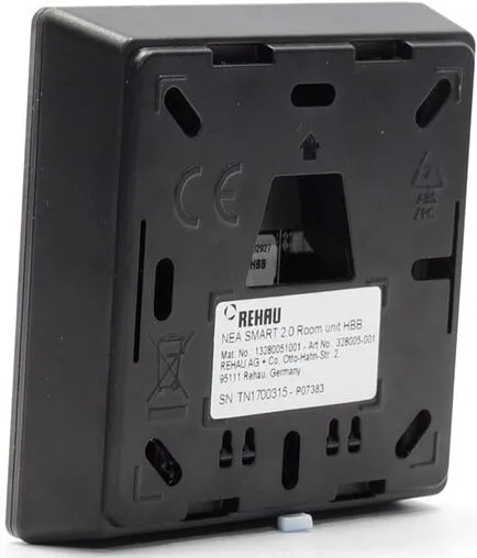 Проводной комнатный терморегулятор 24В Rehau Nea Smart 2.0 HBB черный 13280051003