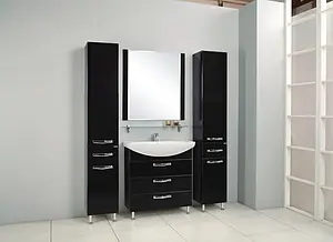 Тумба-умывальник напольная Aquaton Ария 80 H чёрный 1A1413K0AA950, 3