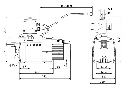 Станция автоматического водоснабжения Wilo HiMulti 3 C 1-25 P 2543600