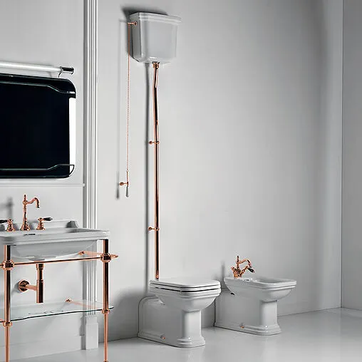 Механизм смыва для высокого бачка Kerasan New Catis белый 754591