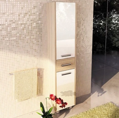 Шкаф-пенал напольный Comforty Тулуза 40 белый/сосна лоредо 00003121663CF