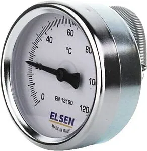 Термометр биметаллический накладной Elsen 63мм 120°С ET63.00, 2