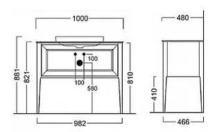 Тумба-умывальник напольная Kerama Marazzi Plaza Classic 100 1+1 капучино PL.C.100.1+1\\CAP+PL.wbi.55.1+ Тумба-умывальник напольная Kerama Marazzi Plaza Classic 100 1+1 капучино PL.C.100.1+1\\CAP+PL.wbi.55.1+, 2