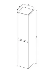 Шкаф-пенал Aquanet Nova Lite 35 дуб рошелье 00242265 Шкаф-пенал Aquanet Nova Lite 35 дуб рошелье 00242265, 2