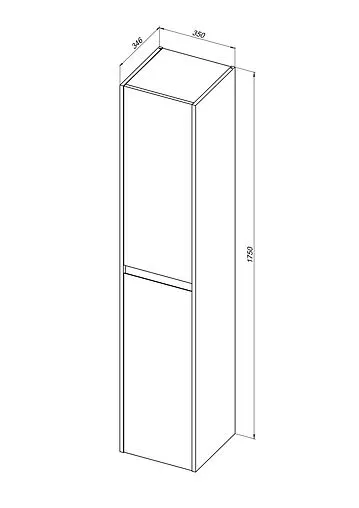 Шкаф-пенал Aquanet Nova Lite 35 дуб рошелье 00242265