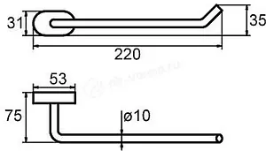 Полотенцедержатель Milardo Solomon хром SOLSM00M52, 2