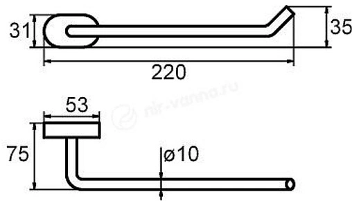 Полотенцедержатель Milardo Solomon хром SOLSM00M52