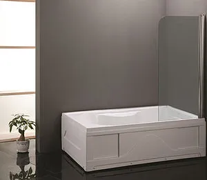 Шторка на ванну 650мм прозрачное стекло Loranto 65 CS-702, 4