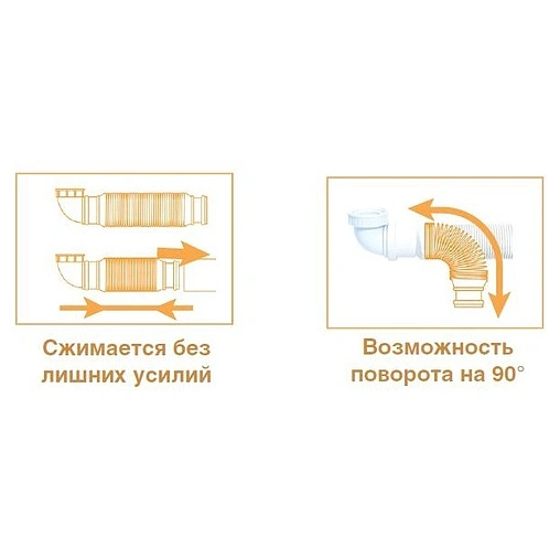 Сверхкомпактный сифон для раковины Wirquin SENZO белый 31560002 Сверхкомпактный сифон для раковины Wirquin SENZO белый 31560002