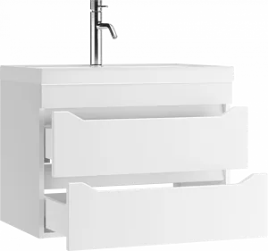 Тумба-умывальник подвесной Айсберг Ева 70 белый DA5916T+4670142930037, 4