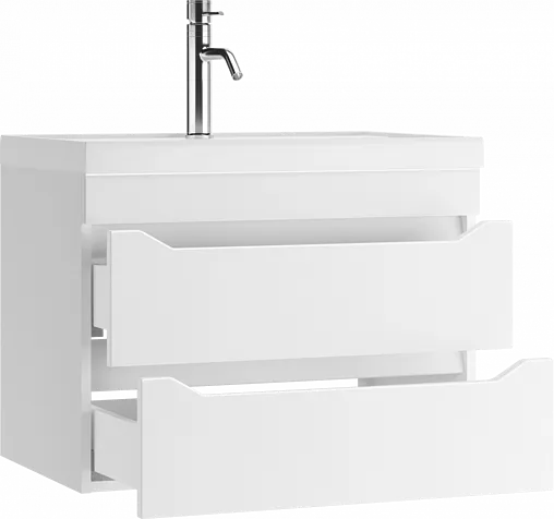 Тумба-умывальник подвесной Айсберг Ева 70 белый DA5916T+4670142930037