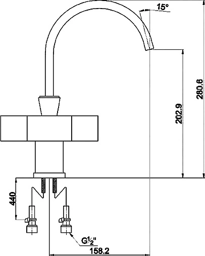 Смеситель для кухни Timo Tetra 0173F chrome