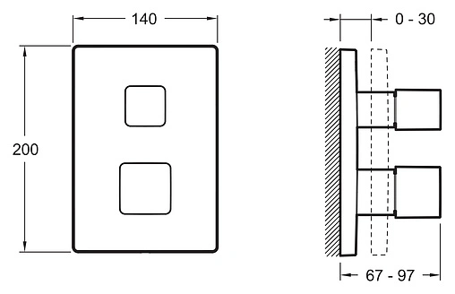 Термостат для 1 потребителя Jacob Delafon Modulo хром E75387-CP