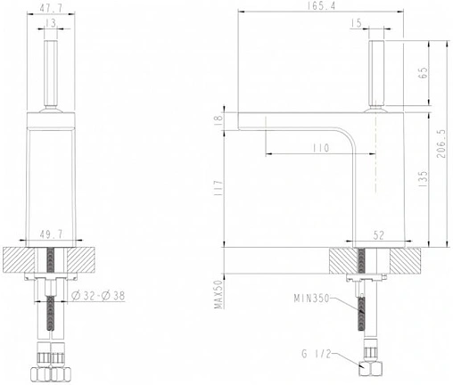 Смеситель для раковины Bravat Spring хром F179113C