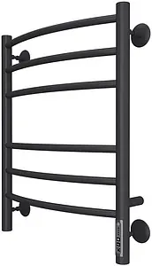 Полотенцесушитель электрический лесенка Terminus Классик П6 450х600 электро quick touch КС 9005 черный матовый 4670078527578, 1