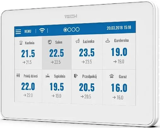 Проводная панель управления контроллером Wi-Fi TECH ST-M-9r белый WG.11.0512