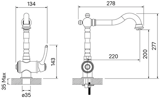Смеситель для кухни IDDIS Oldie золото OLDYGL0i05