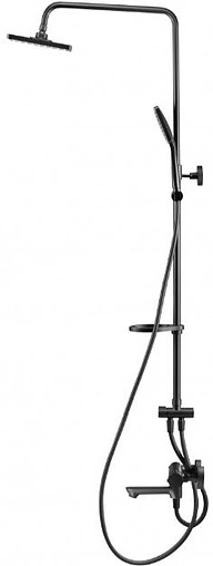 Душевая система с термостатом для ванны Swedbe Hermes чёрный матовый 5115B