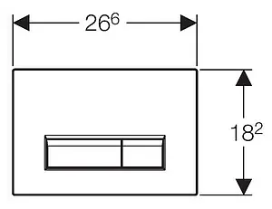 Клавиша смыва для унитаза с системой удаления запахов Geberit Sigma 40 115.600.SQ.1 кнопки/алюминий матовый, панель/стекло умбра, 2