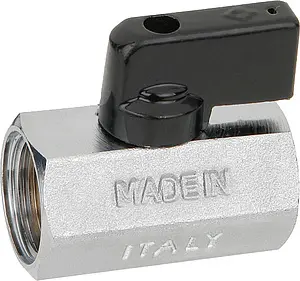 Кран шаровый мини ½"в x ½"в Bugatti Kansas 08000015 Кран шаровый мини ½"в x ½"в Bugatti Kansas 08000015, 1