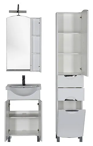 Шкаф-зеркало Aquanet Асти 55 белый 180073